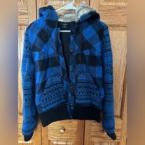 Double Zero Faux Fur Trimmed Jacket